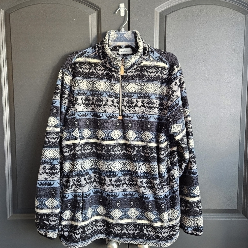 Heathmoor Womens Sherpa Pullover‎ Sz Large